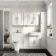 Monaco Cotton White Combination Vanity Traditional Basin and Kansas Toilet with Wooden Seat 1500mm - Brass Knurled Handles