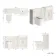 Monaco Cotton White Combination Vanity Traditional Basin and Kansas Toilet with Wooden Seat 1500mm - Brass Knurled Handles
