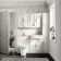 Monaco Cotton White Combination Vanity Traditional Basin with Marble Top & Aruba Toilet 1200mm - Brass Knurled Handles