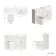 Monaco Cotton White Combination Vanity Traditional Basin with Marble Top & Kansas Toilet with Wooden Seat 1200mm - Brass Knurled Handles
