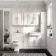 Monaco Cotton White Combination Vanity Traditional Basin with Marble Top 1500mm (Excludes Pan & Cistern) - Brass Knurled Handles