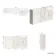Monaco Cotton White Combination Vanity Traditional Basin with Marble Top 1500mm (Excludes Pan & Cistern) - Brass Knurled Handles