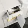 Monaco Cotton White Side Cabinet Unit 300mm - Brass Knurled Handles