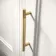 Monaco Cotton White Side Cabinet Unit 300mm - Brass Knurled Handles