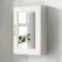 Cotton White Mirror Cabinet 700x500mm - Brass Knurled Handles