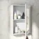 Cotton White Mirror Cabinet 700x500mm - Brass Knurled Handles