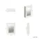 Cotton White Mirror Cabinet 700x500mm - Brass Knurled Handles