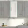 Cotton White Wall Hung Cabinet 700x300mm - Brass Knurled Handles