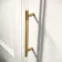 Cotton White Wall Hung Cabinet 700x300mm - Brass Knurled Handles
