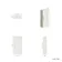 Cotton White Wall Hung Cabinet 700x300mm - Brass Knurled Handles