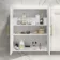 Cotton White Wall Hung Cabinet 700x600mm - Brass Knurled Handles