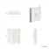 Cotton White Wall Hung Cabinet 700x600mm - Brass Knurled Handles
