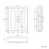 Cotton White Wall Hung Cabinet 700x600mm - Brass Knurled Handles