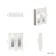 Cotton White Wall Hung Mirror Cabinet 700x600mm - Brass Knurled Handles