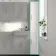Monaco Cotton White Floor Standing Tall Cabinet Unit 300mm - Brass Knurled Handles