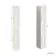 Monaco Cotton White Floor Standing Tall Cabinet Unit 300mm - Brass Knurled Handles