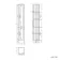 Monaco Cotton White Floor Standing Tall Cabinet Unit 300mm - Brass Knurled Handles
