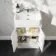 Monaco Cotton White Basin Vanity and Back To Wall Toilet Unit 1000mm (Excludes Pan & Cistern)