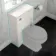 Monaco Cotton White Basin Vanity and Back To Wall Toilet Unit 1000mm (Excludes Pan & Cistern)