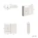 Monaco Cotton White Basin Vanity and Back To Wall Toilet Unit 1000mm (Excludes Pan & Cistern)