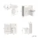 Monaco Cotton White Combination Vanity Basin and Hudson Toilet with Wooden Seat 1000mm