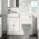 Monaco Cotton White Combination Vanity Basin with Marble Top 1000mm (Excludes Pan & Cistern)