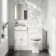 Monaco Cotton White Combination Vanity Basin with Marble Top 1000mm (Excludes Pan & Cistern)