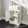 Monaco Cotton White Combination Vanity Basin with Marble Top 1000mm (Excludes Pan & Cistern)