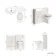 Monaco Cotton White Combination Vanity Basin with Marble Top & Hudson Toilet with Wooden Seat 1000mm