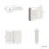 Monaco Cotton White Basin Vanity and Back To Wall Toilet Unit 1000mm (Excludes Pan & Cistern) - Brushed Brass Accents