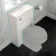 Monaco Cotton White Basin Vanity and Back To Wall Toilet Unit 1000mm (Excludes Pan & Cistern) - Brass Knurled Handles