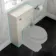 Monaco Linen White Basin Vanity and Back To Wall Toilet Unit 1000mm (Excludes Pan & Cistern)