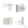Monaco Linen White Combination Vanity Basin and Hudson Toilet with Wooden Seat 1000mm