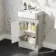 Monaco Linen White Combination Vanity Basin with Marble Top 1000mm (Excludes Pan & Cistern)
