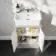 Monaco Linen White Combination Vanity Basin with Marble Top 1000mm (Excludes Pan & Cistern)