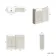 Monaco Linen White Basin Vanity and Back To Wall Toilet Unit 1000mm (Excludes Pan & Cistern) - Brushed Brass Accents