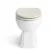 Monaco Linen White Combination Vanity Basin and Hudson Toilet with Wooden Seat 1000mm - Brushed Brass Accents