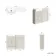 Monaco Linen White Combination Vanity Basin with Marble Top 1000mm (Excludes Pan & Cistern) - Brushed Brass Accents