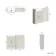 Monaco Linen White Basin Vanity and Back To Wall Toilet Unit 1000mm (Excludes Pan & Cistern) - Brass Knurled Handles