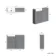 Monaco Fog Grey Basin Vanity and Back To Wall Toilet Unit 1000mm (Excludes Pan & Cistern)