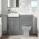 Monaco Fog Grey Combination Vanity Basin with Marble Top 1000mm (Excludes Pan & Cistern)