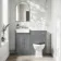 Monaco Fog Grey Combination Vanity Basin with Marble Top 1000mm (Excludes Pan & Cistern)
