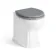 Monaco Fog Grey Combination Vanity Basin with Marble Top & Hudson Toilet with Wooden Seat 1000mm