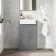 Monaco Fog Grey Basin Vanity 500mm - Brushed Brass Accents