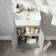 Monaco Fog Grey Basin Vanity 500mm - Brushed Brass Accents