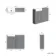 Monaco Fog Grey Basin Vanity and Back To Wall Toilet Unit 1000mm (Excludes Pan & Cistern) - Brushed Brass Accents