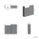 Monaco Fog Grey Basin Vanity and Back To Wall Toilet Unit 1000mm (Excludes Pan & Cistern) - Brass Knurled Handles