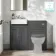 Monaco Slate Grey Basin Vanity and Back To Wall Toilet Unit 1000mm (Excludes Pan & Cistern)