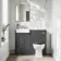 Monaco Slate Grey Basin Vanity and Back To Wall Toilet Unit 1000mm (Excludes Pan & Cistern)