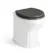 Monaco Slate Grey Combination Vanity Basin and Hudson Toilet with Wooden Seat 1000mm